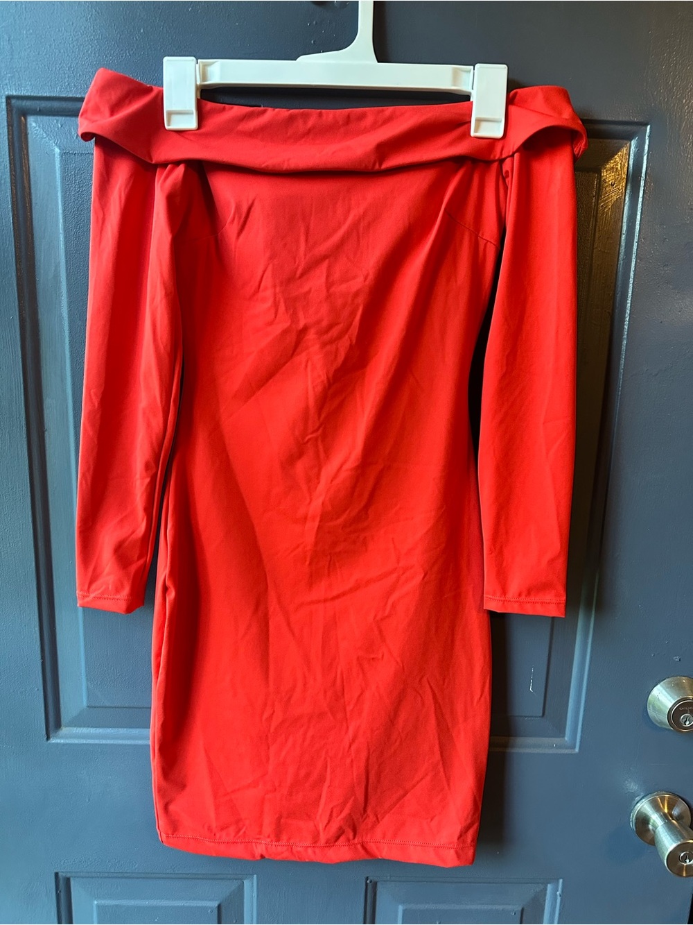 Popilush Off-Shoulder Red Women's Dress